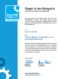 Urkunde - ecoistics EffNaNet - Deutscher Industriepreis 2017